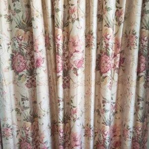 Vintage Ralph Lauren Guinevere Floral Shower Curtain 69 x 72